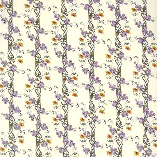 Purple Clematis Floral Print Paper ~ Tassotti Italy